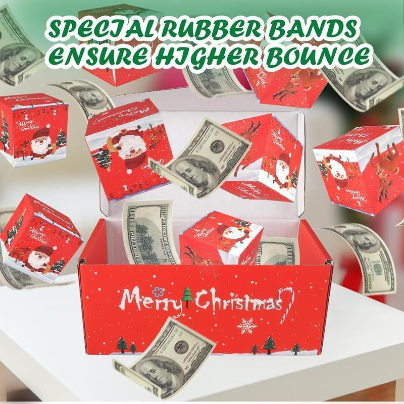 Surprise Gift Box Explosion Unique Folding Bouncing Red Envelope Cash Box with Confetti for Birthday Anniversary Valentine and Proposal